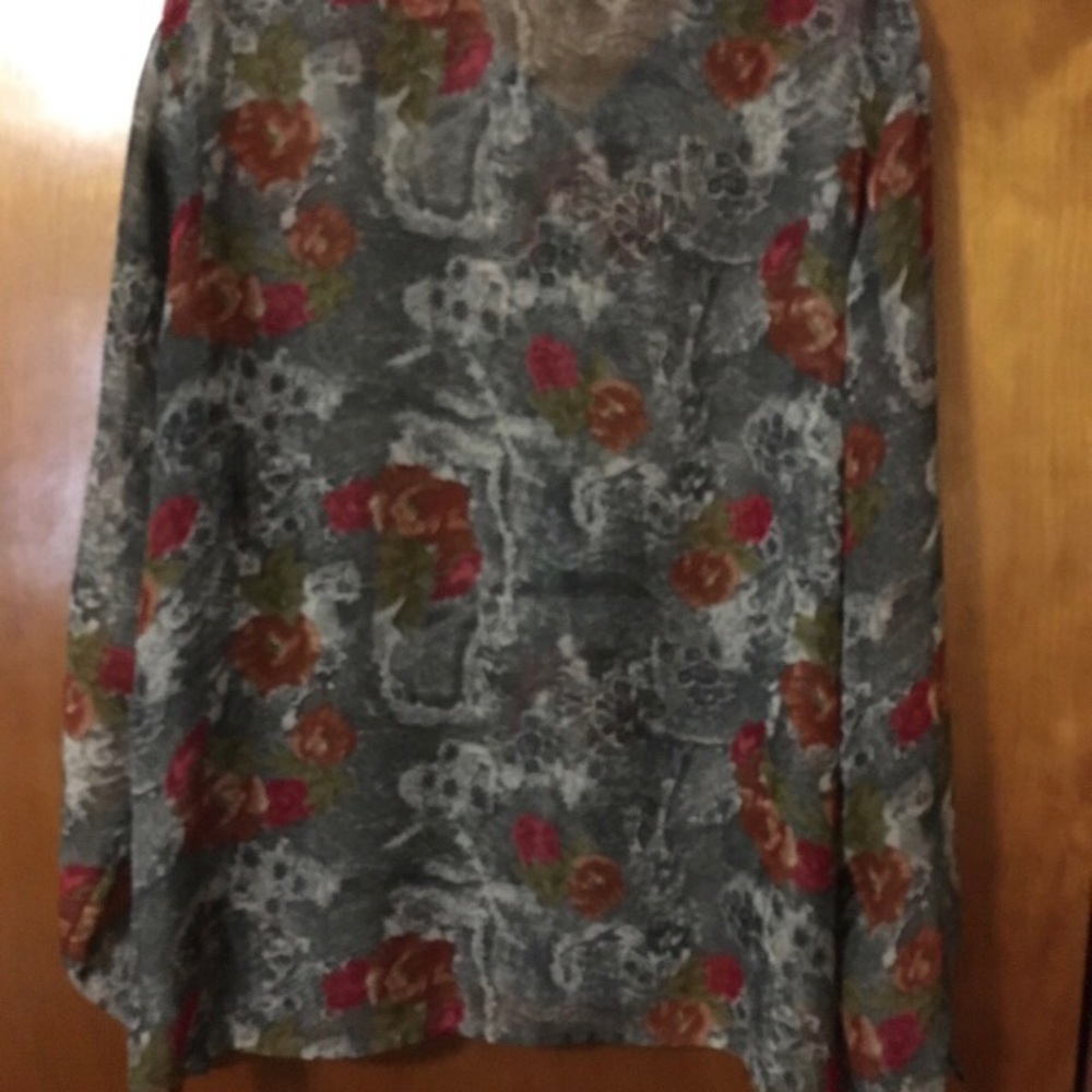Sheer Button Front Blouse - Picture 4 of 4
